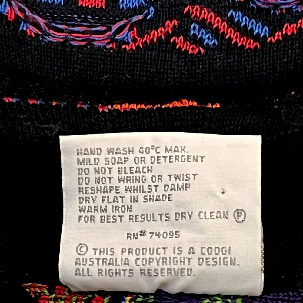 COOGI Australia Rare Vintage Hip-Hop Biggie Smalls 3D Knit Multicolor Sweater - Picture 6 of 17